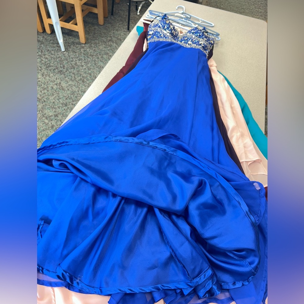 Scala sapphire blue prom dress- size 6 - Picture 6 of 6